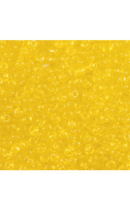 Glass seed beads 11/0 (2mm) Transparent yellow